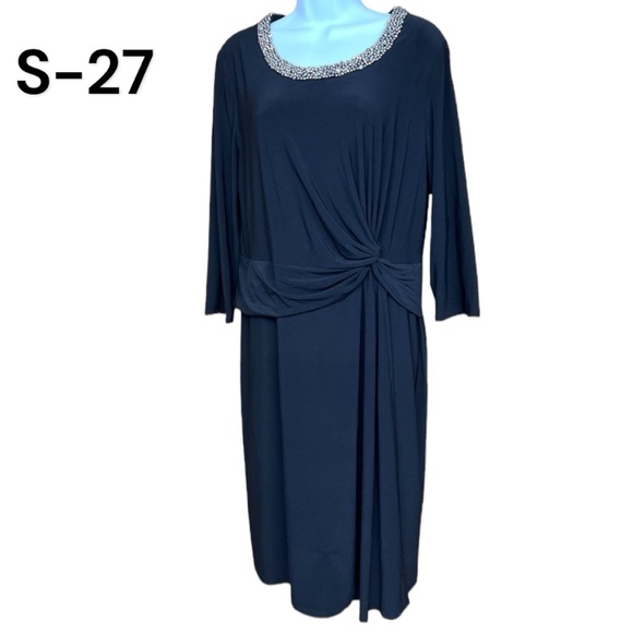 Sz 16 Black Anne Klein Dress NWT - Picture 1 of 8